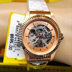 FIRM PRICE-New Invicta Automatic Specialty rose gold watch